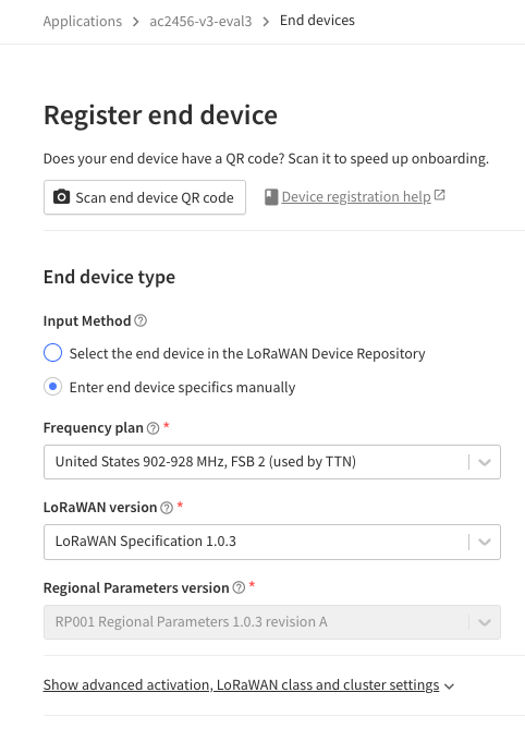 Registration Settings