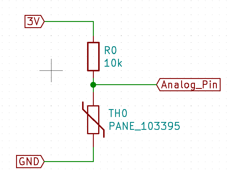 Voltage Divider, Thermistor on bottom