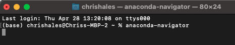 anaconda-navigator in Terminal