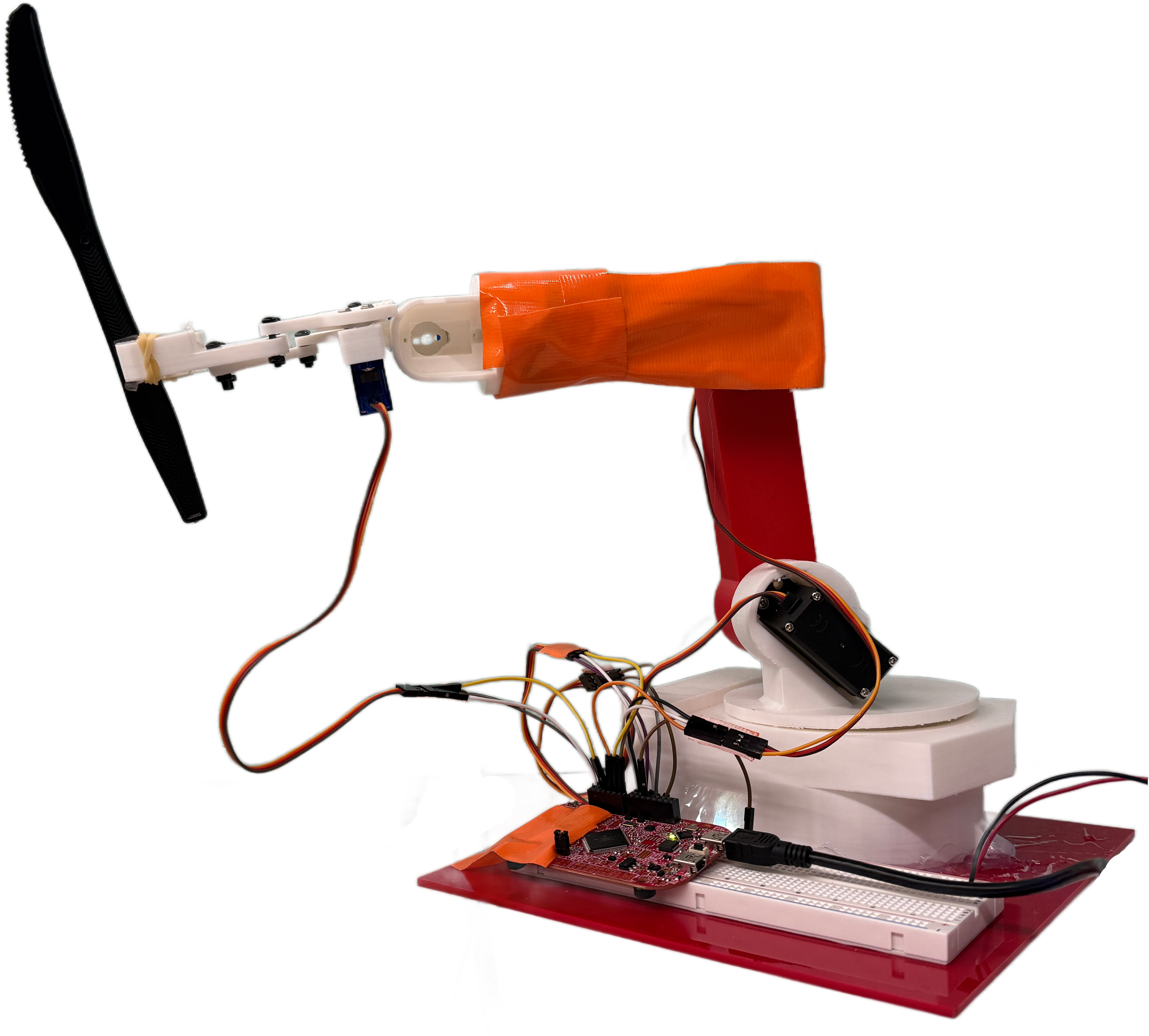 Nappy with a plastic knife.