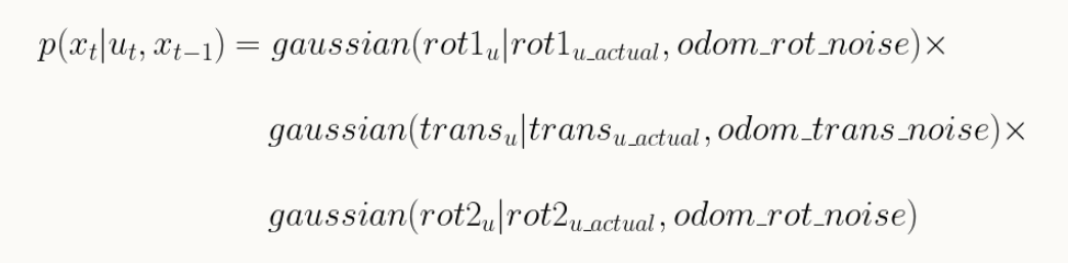 Odom motion model equation