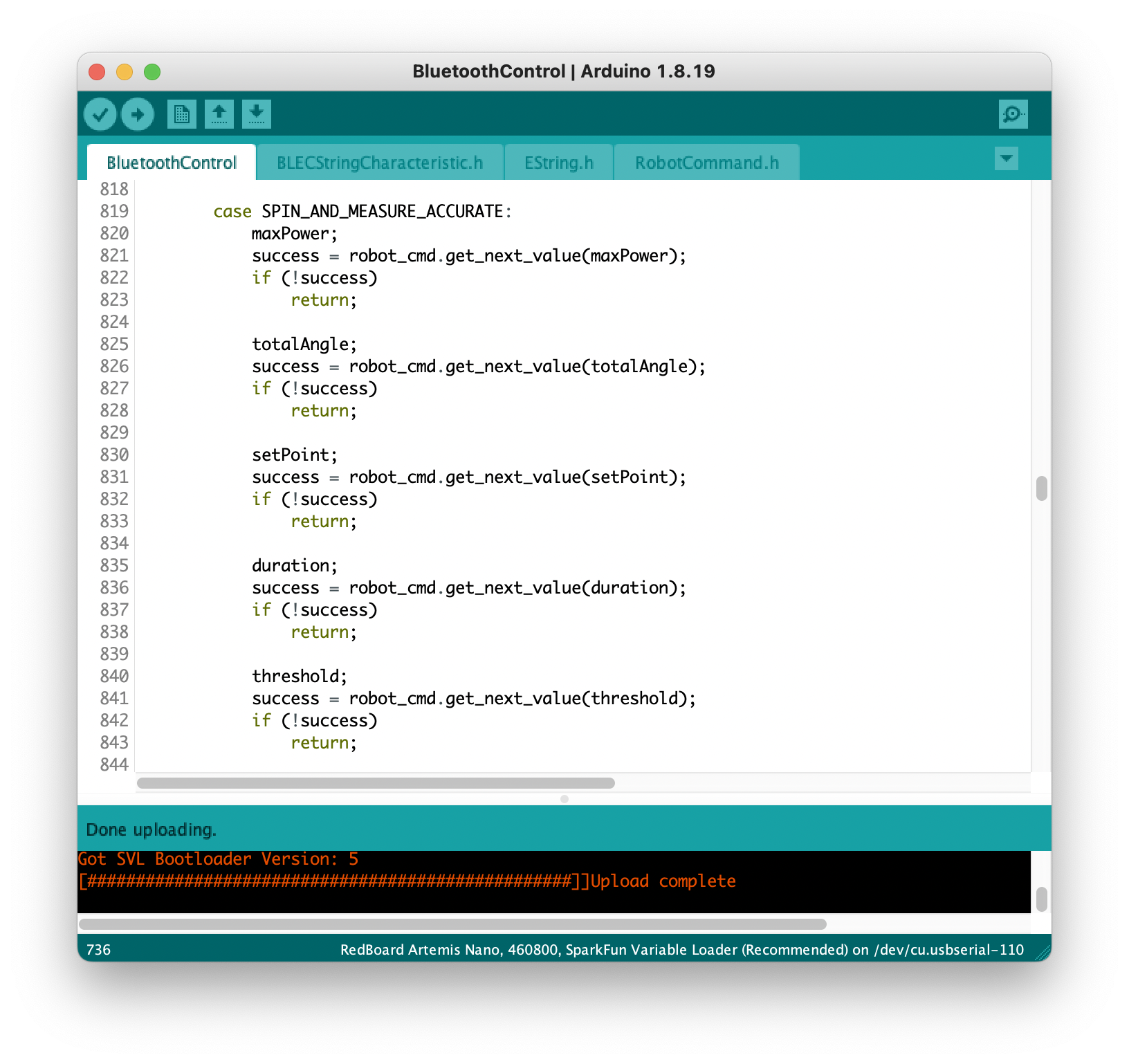 New command parameters