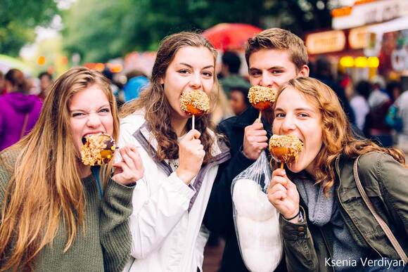 People Eating Apples