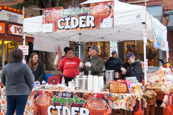 People at Apple Cider Stand