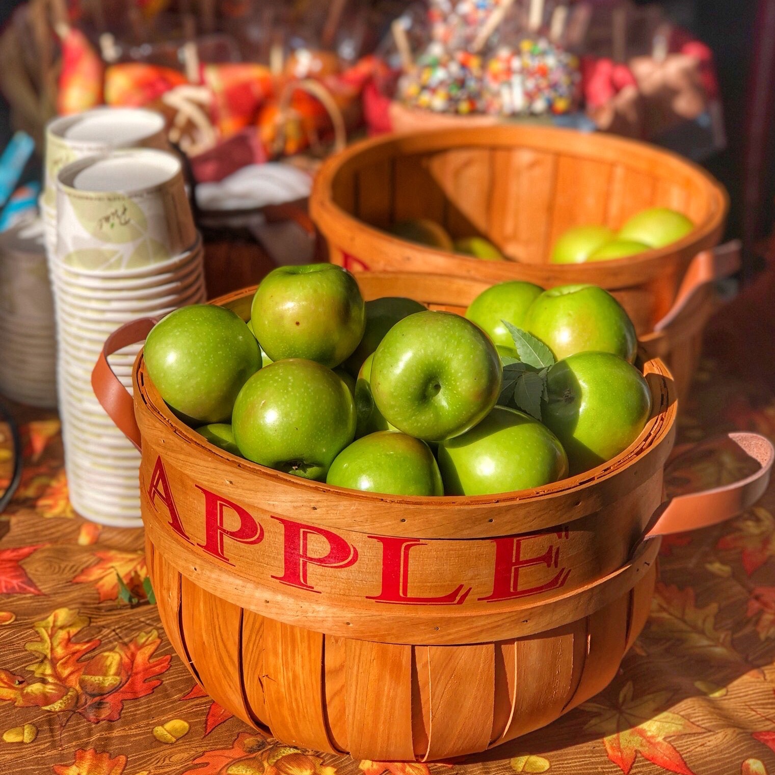 A picture of an apple basket