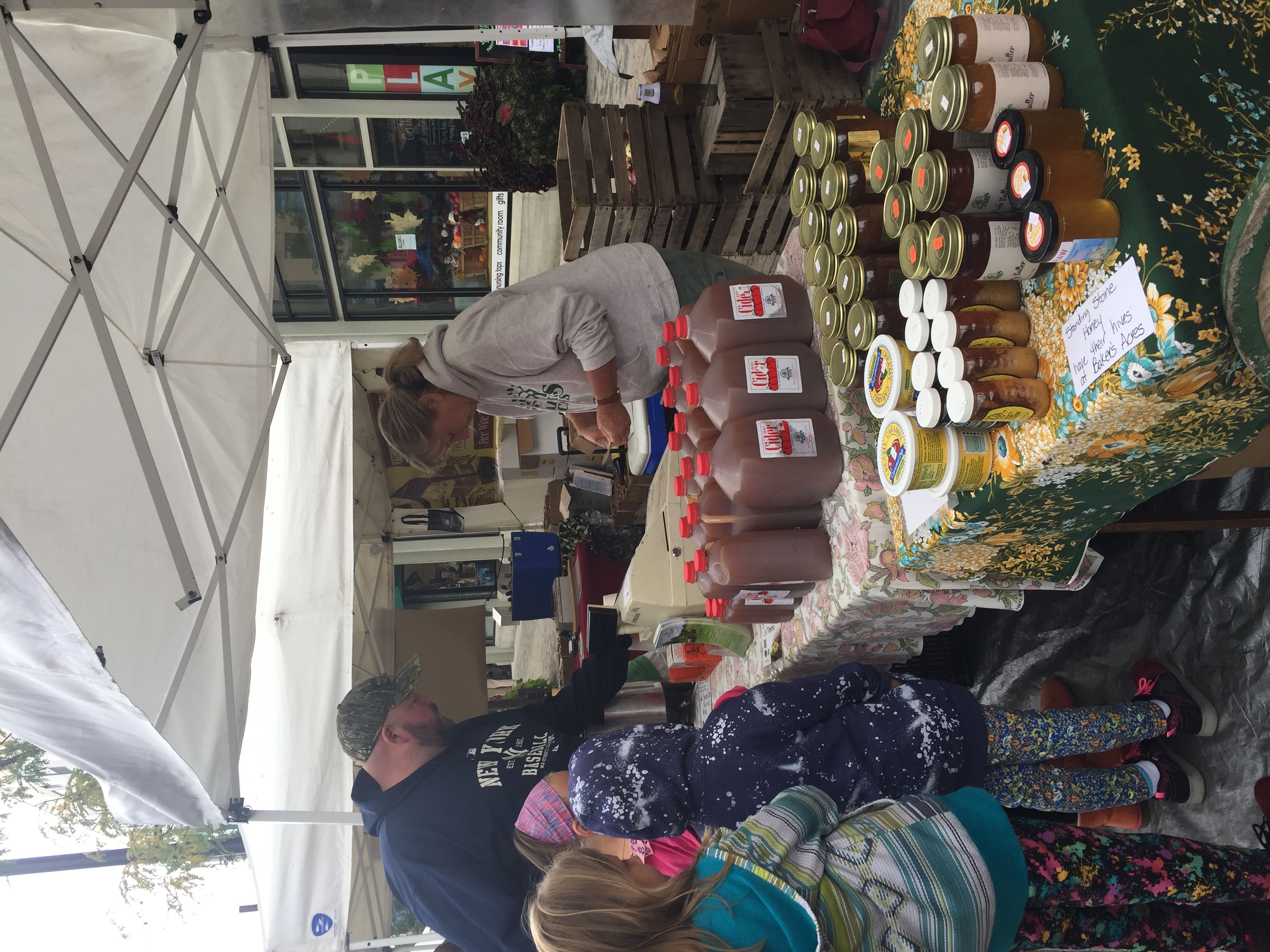 A picture of a cider vendor