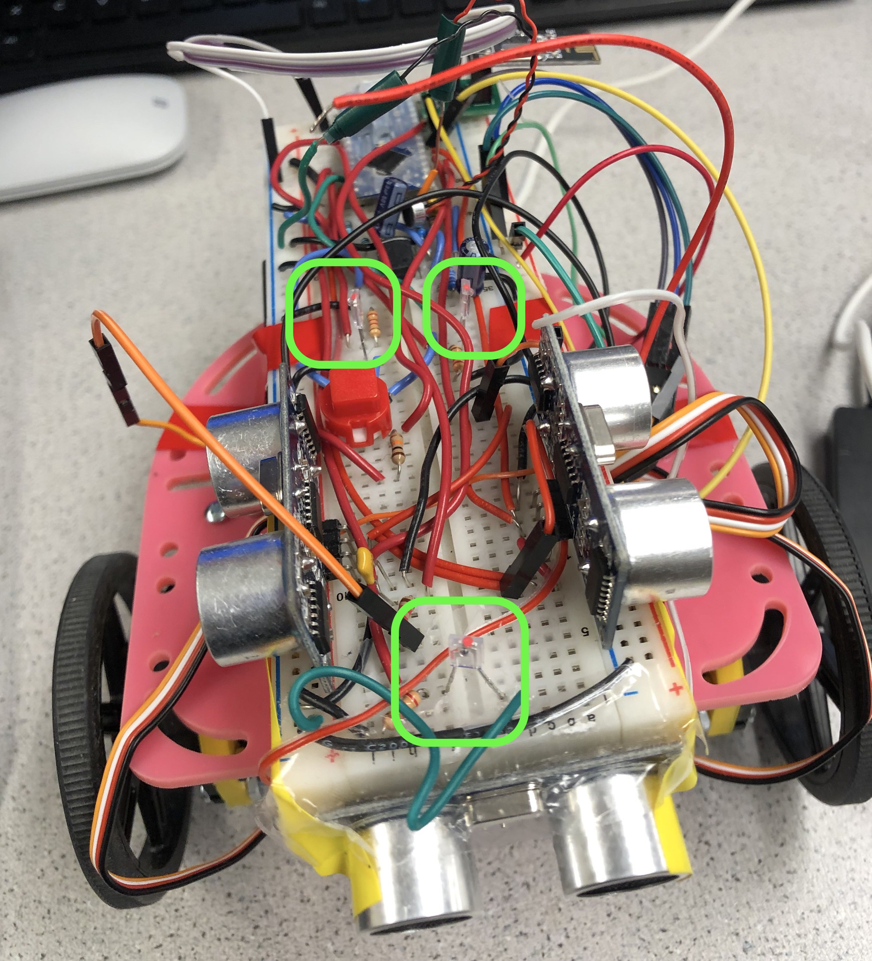 image of phototransistors on Bot Mobile