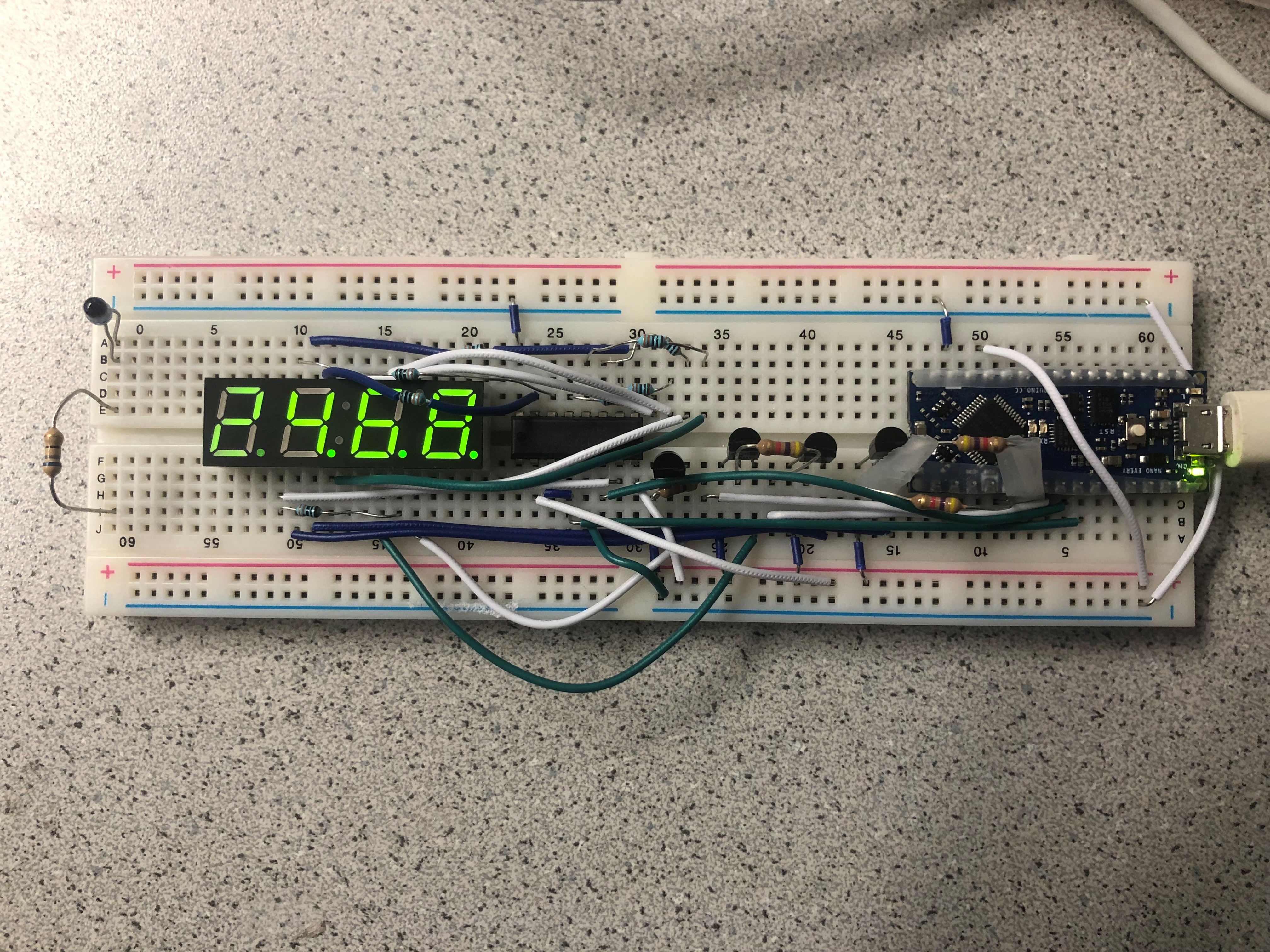 Top view of base station display circuit