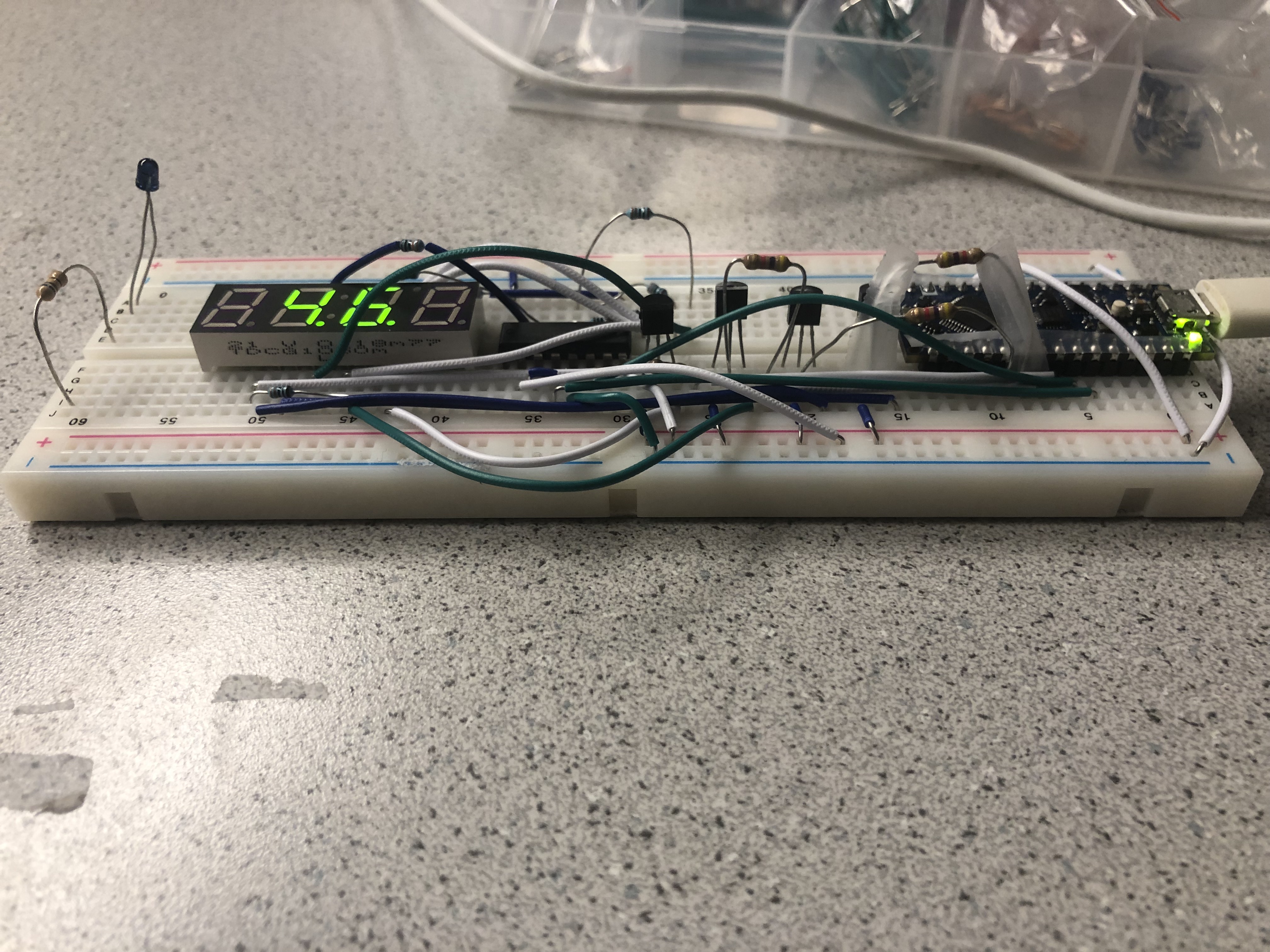 Side view of base station display circuit