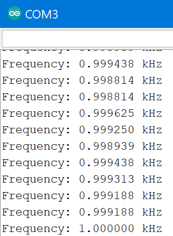 Arduino accurately displaying frequency