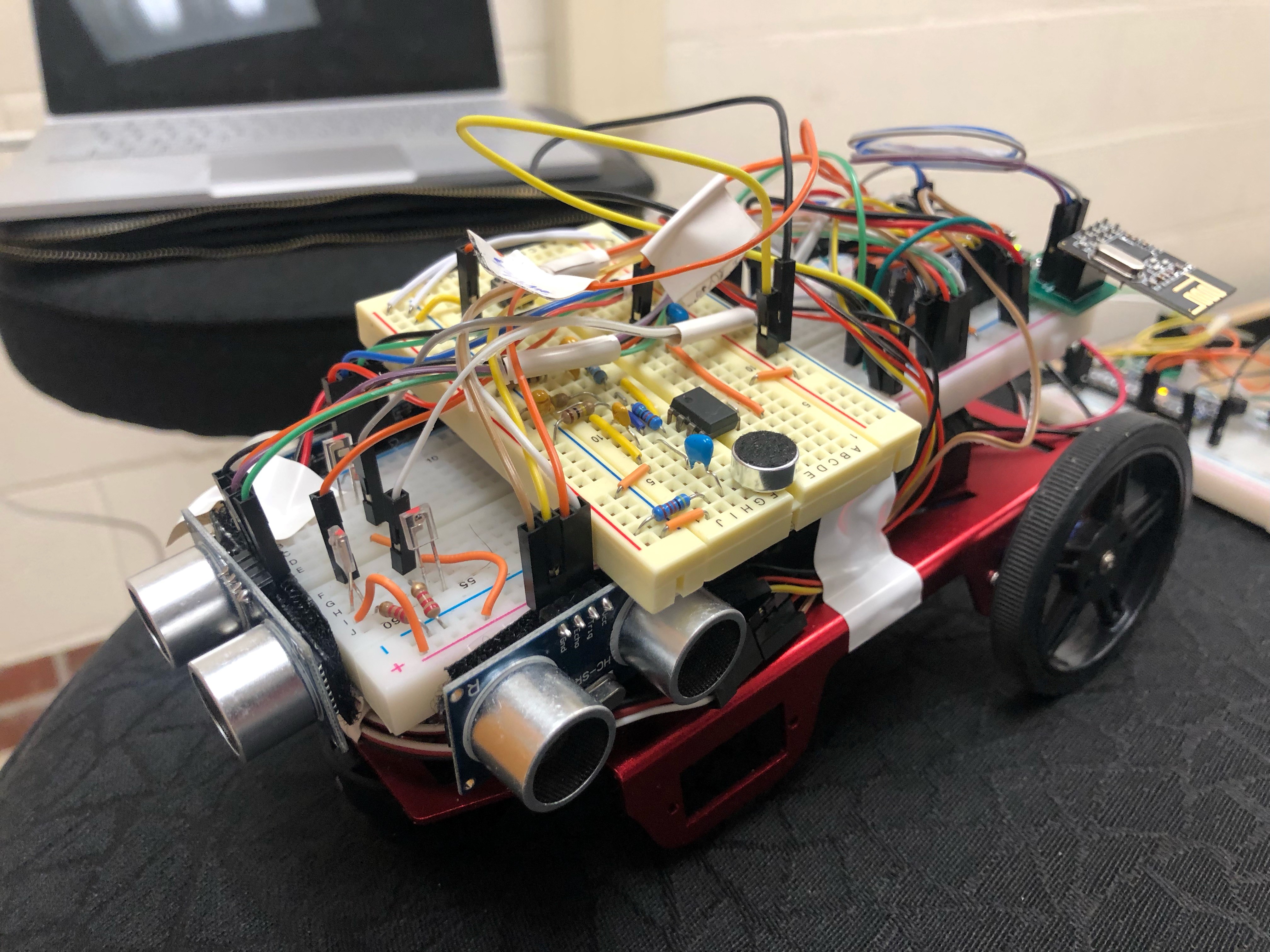 Final robot from top corner view