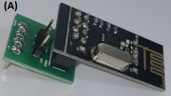 Picture of RF transceiver and PCB