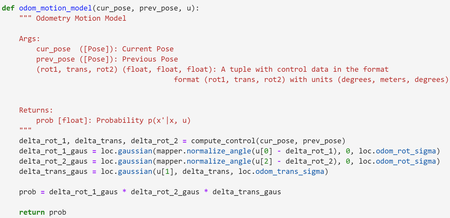 odom_motion_model Function