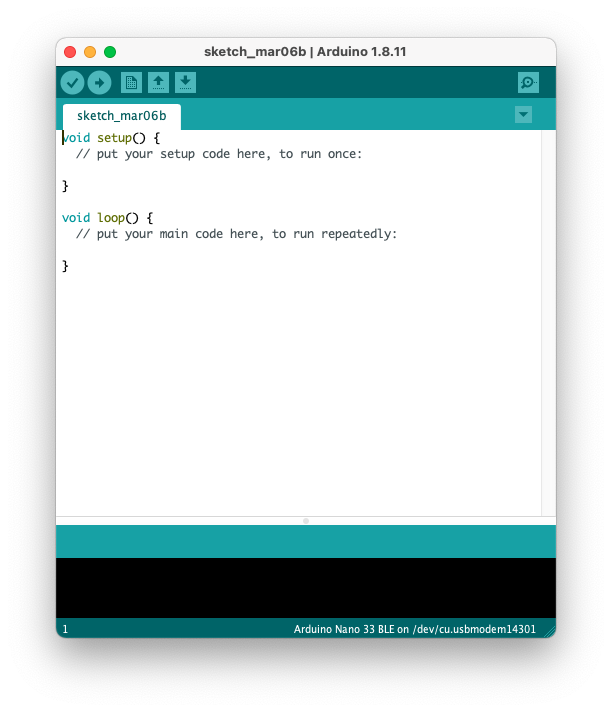 Fig. 1. GUI of the Arduino IDE.