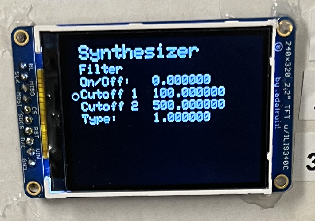 Filter menu