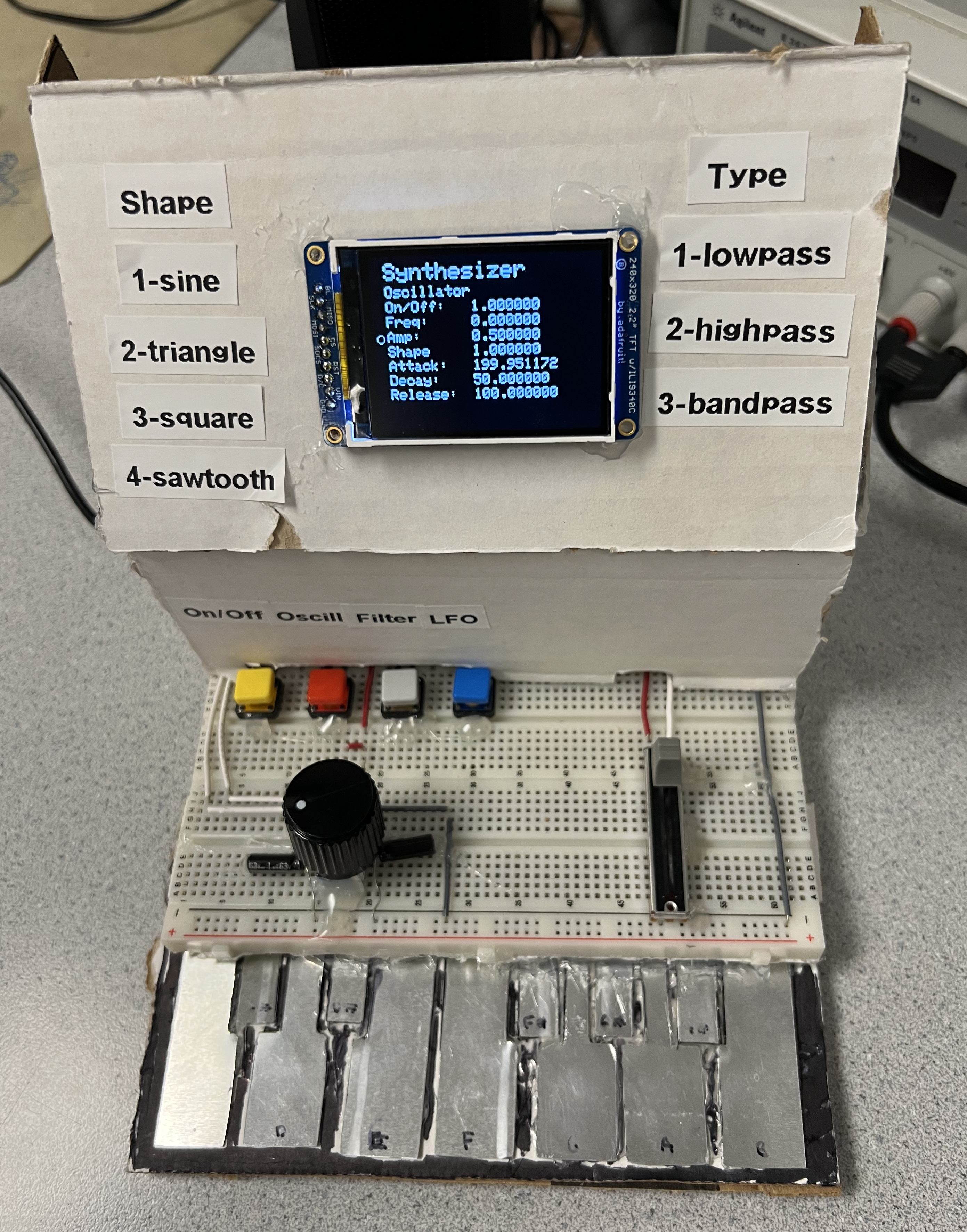 Front view of project