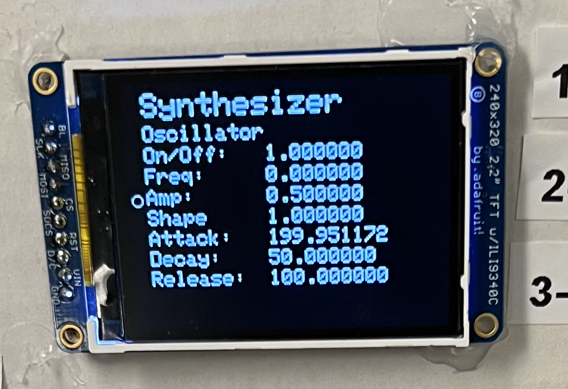 Oscillator menu
