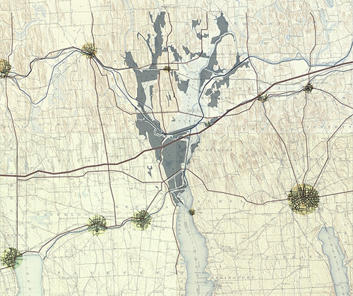 Wetland map of present